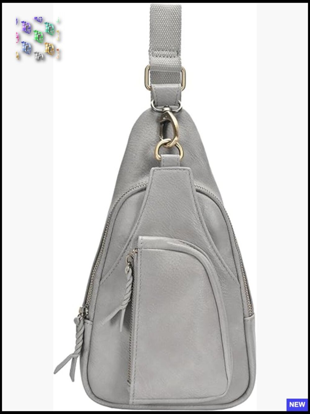 Vegan Leather Crossbody Sling Bag Adjustable Strap Chic Everyday Travel